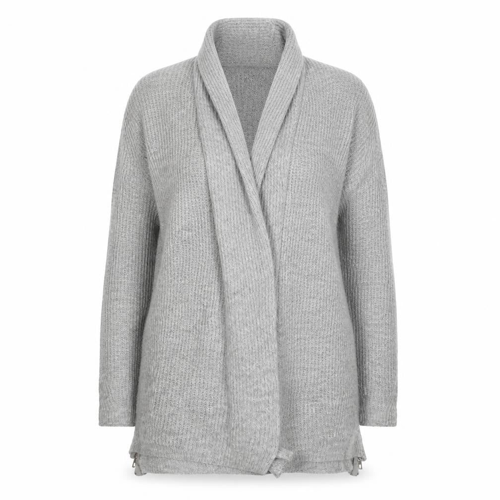 River Island Womens Grey  Knit Cardigan Jumper Size S