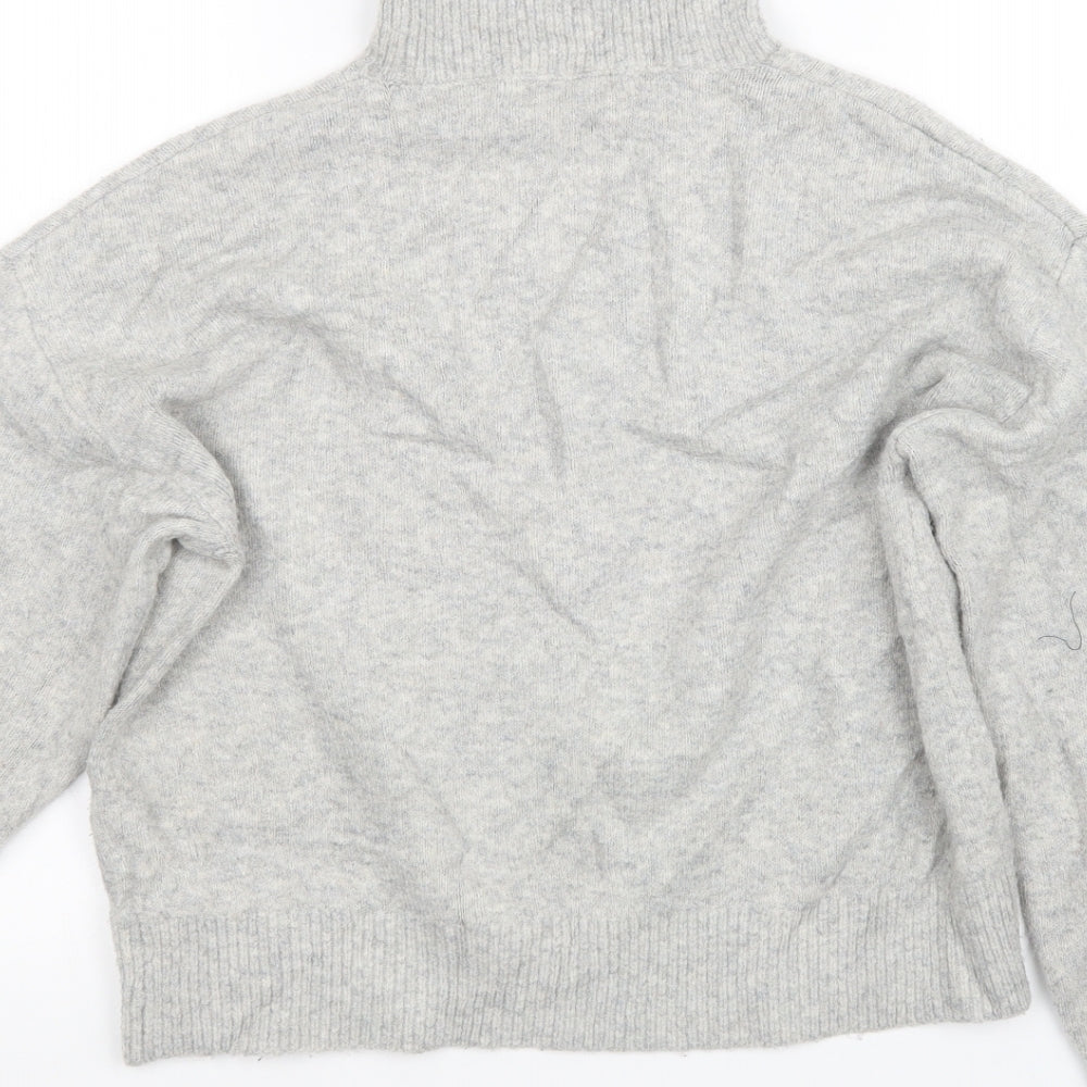 H&M Womens Grey  Knit Pullover Jumper Size XS