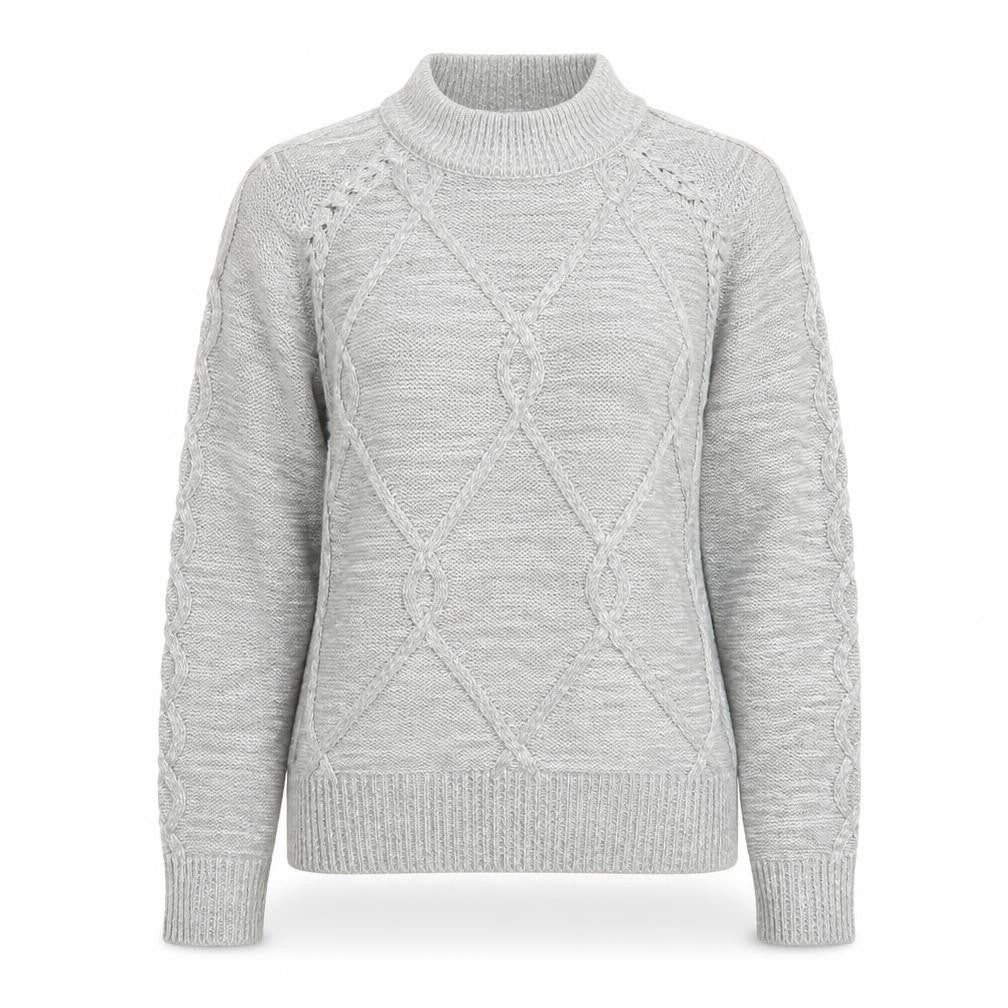 Front view of Papaya women’s grey knit jumper, size L
