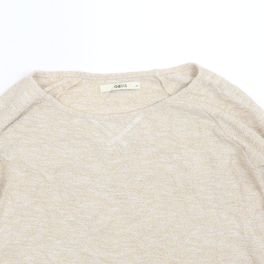 Oasis Womens Beige   Pullover Jumper Size XS