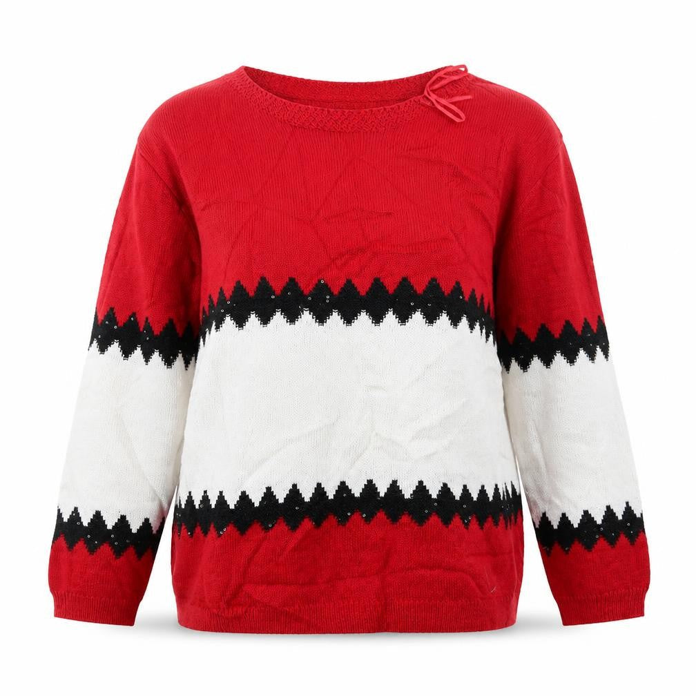 Envy Us Womens Red  Knit Pullover Jumper Size XL