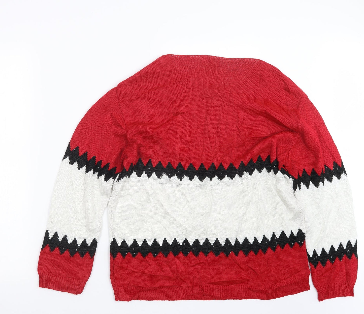 Envy Us Womens Red  Knit Pullover Jumper Size XL