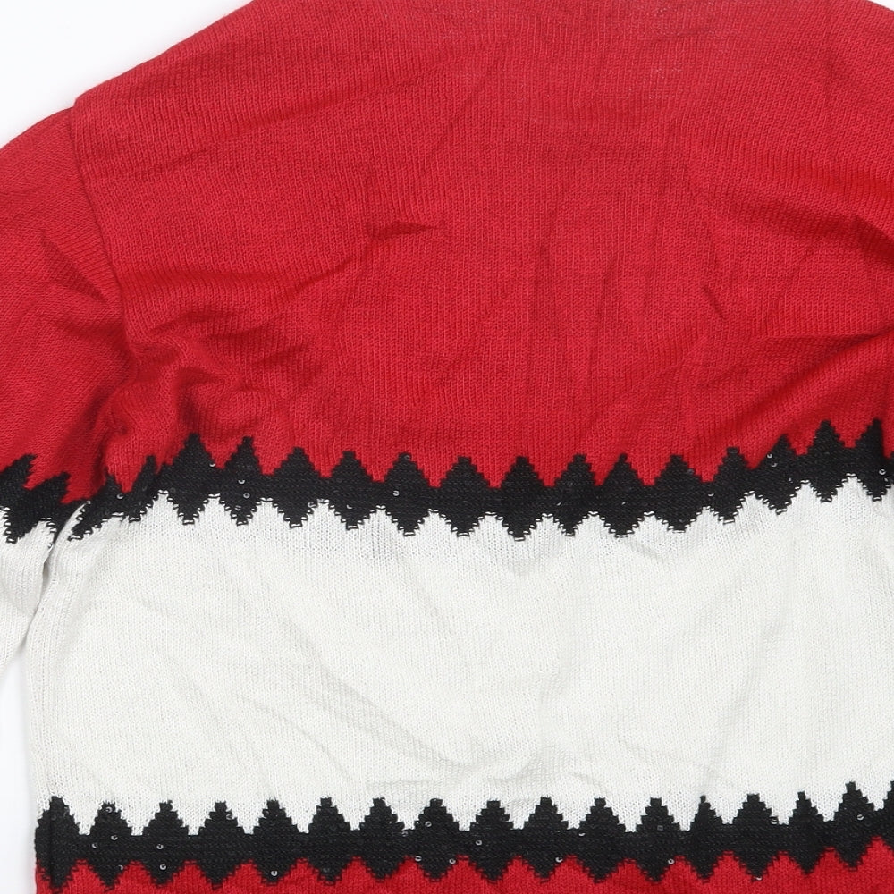 Envy Us Womens Red  Knit Pullover Jumper Size XL