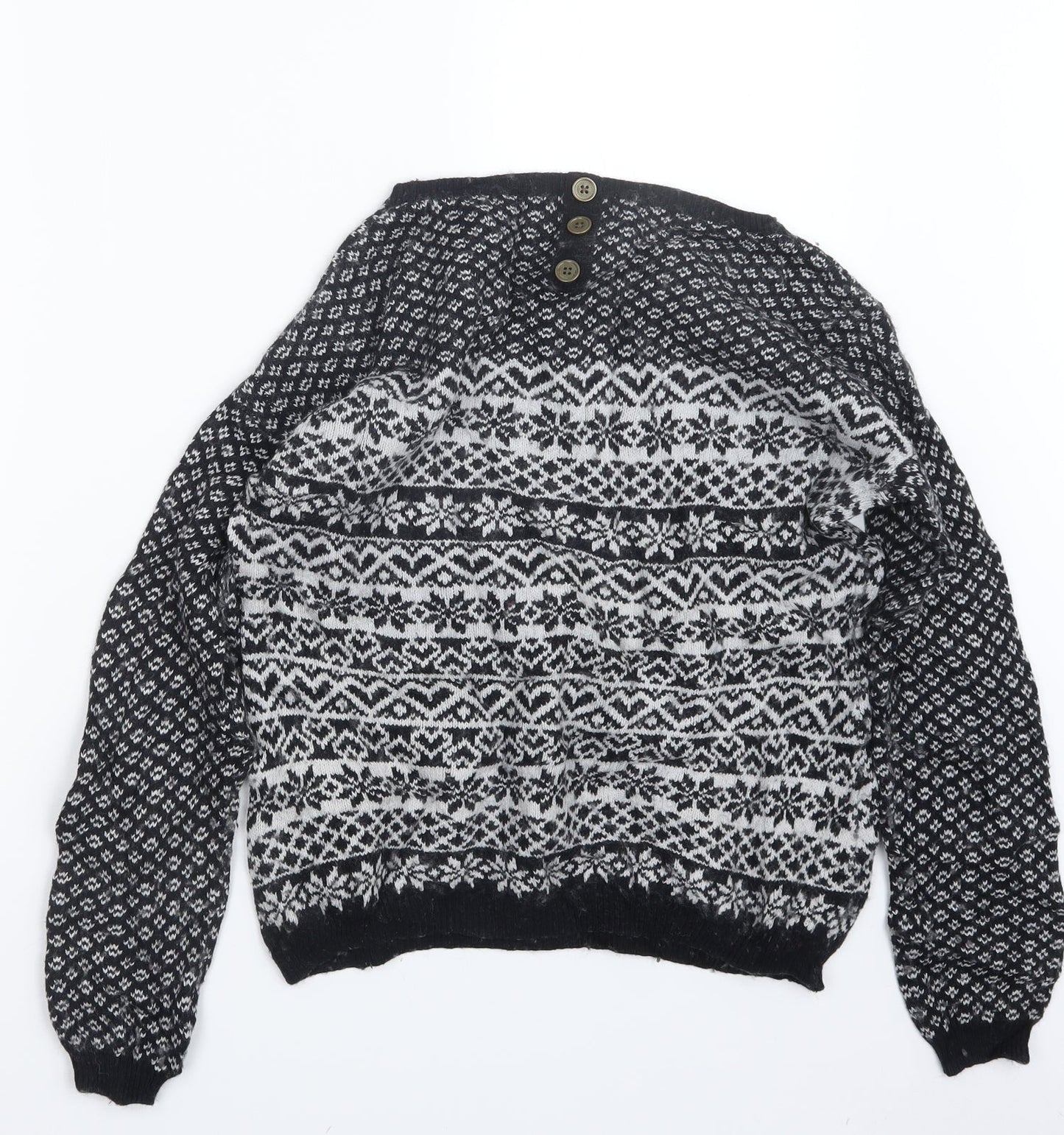 NEXT Womens Black  Knit Pullover Jumper Size 12
