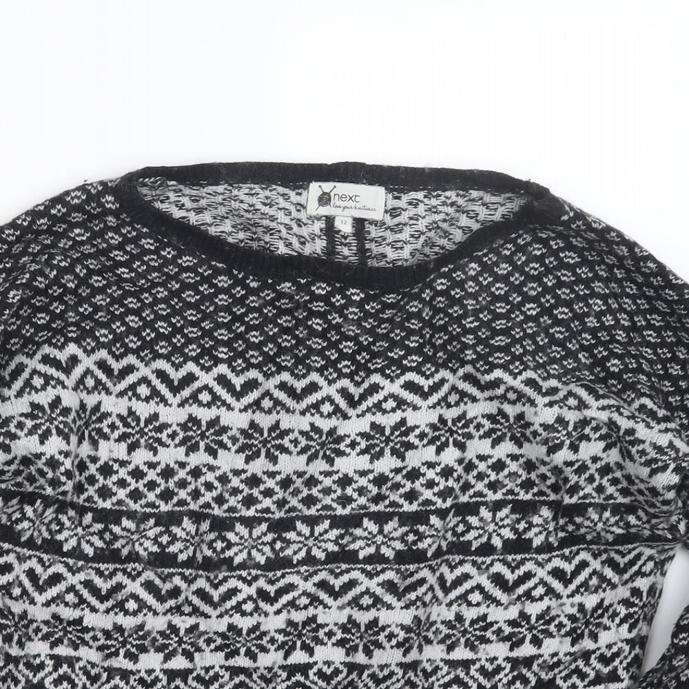 NEXT Womens Black  Knit Pullover Jumper Size 12