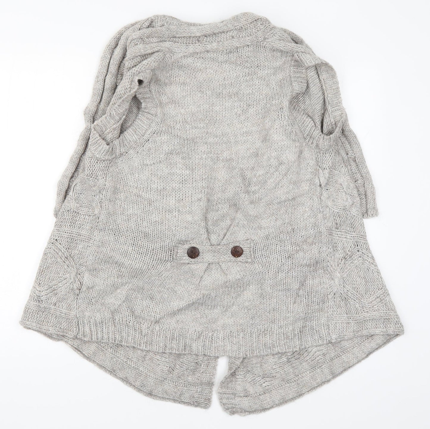 Marks and Spencer Womens Grey  Knit Cardigan Jumper Size 12