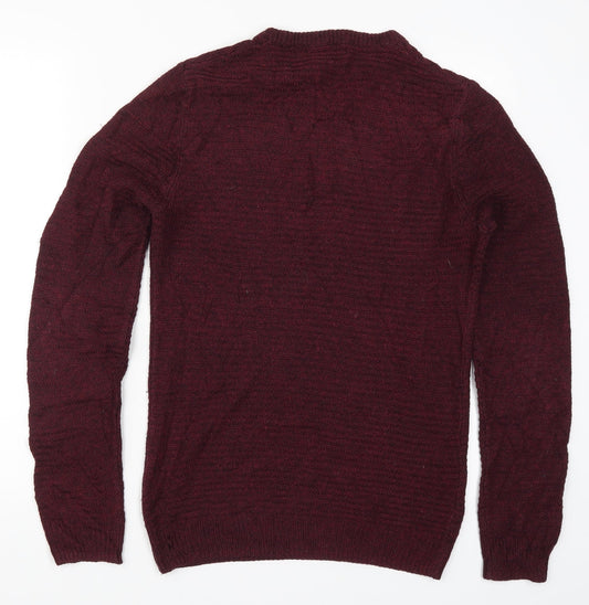 Cedar Wood State Mens Red  Knit Pullover Jumper Size XS