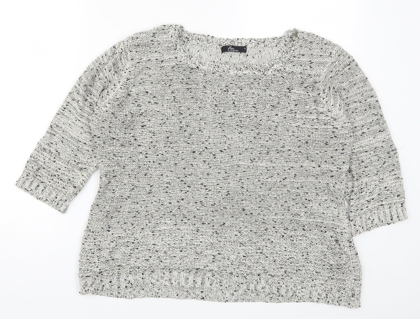 Bonmarché Womens Grey  Knit Pullover Jumper Size M