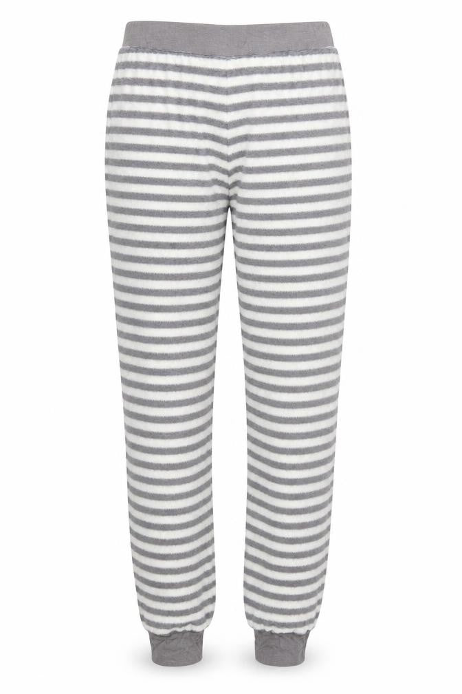 Marks and Spencer Womens Grey Striped  Trousers  Size 6 L27 in - Loungewear