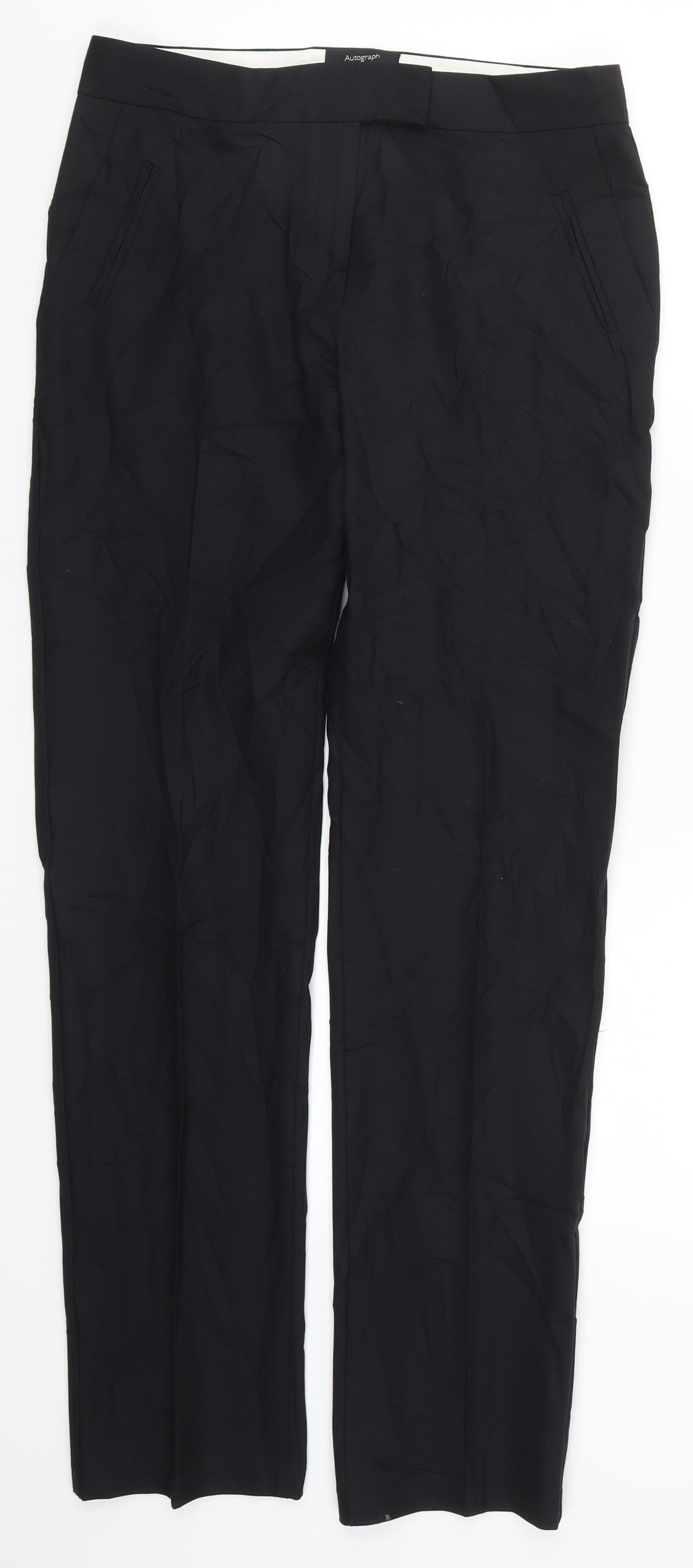 Marks and Spencer Womens Black   Trousers  Size 8 L30 in
