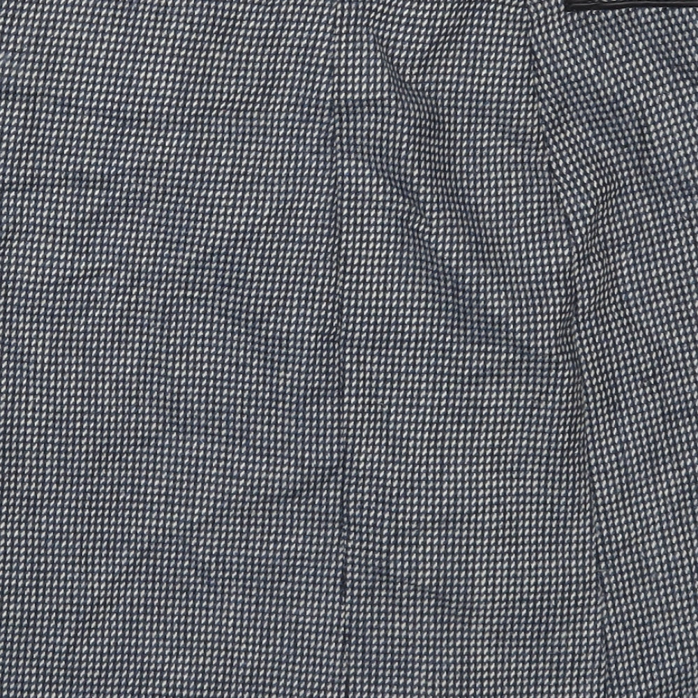 TU Womens Blue Geometric  A-Line Skirt Size 12