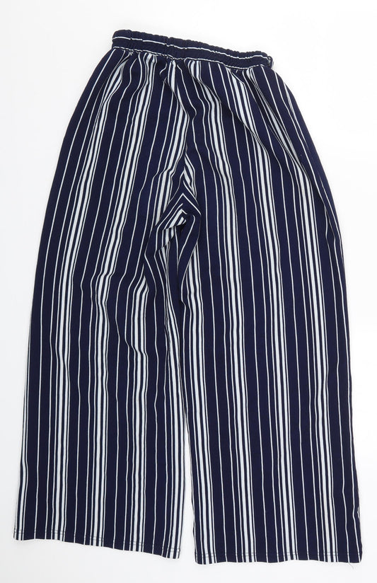 Passport Womens Blue Striped  Trousers  Size M L26 in