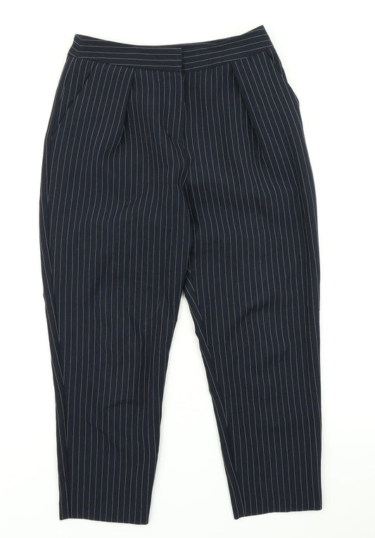 Tophop Womens Blue Striped  Dress Pants Trousers Size 8 L20 in
