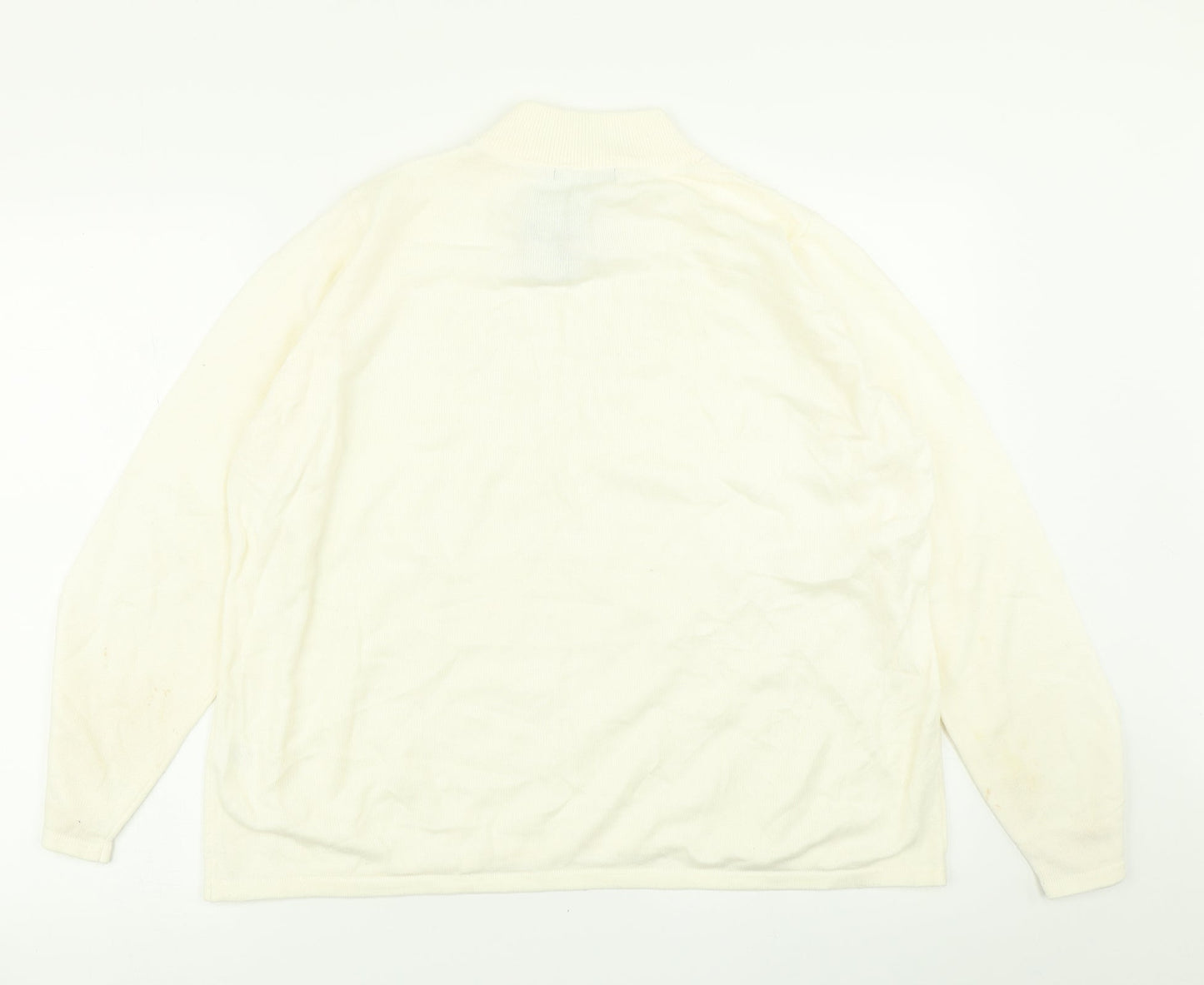 BM Womens Ivory  Knit Pullover Jumper Size L