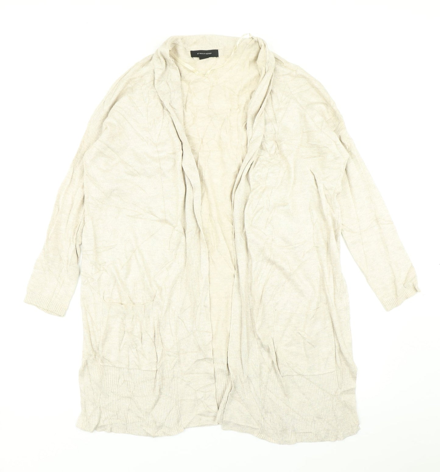 Atmosphere Womens Beige  Knit Cardigan Jumper Size 8