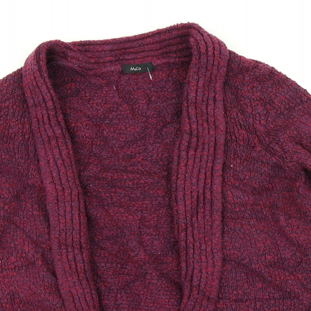 M&Co Womens Purple  Knit Cardigan Jumper Size 10