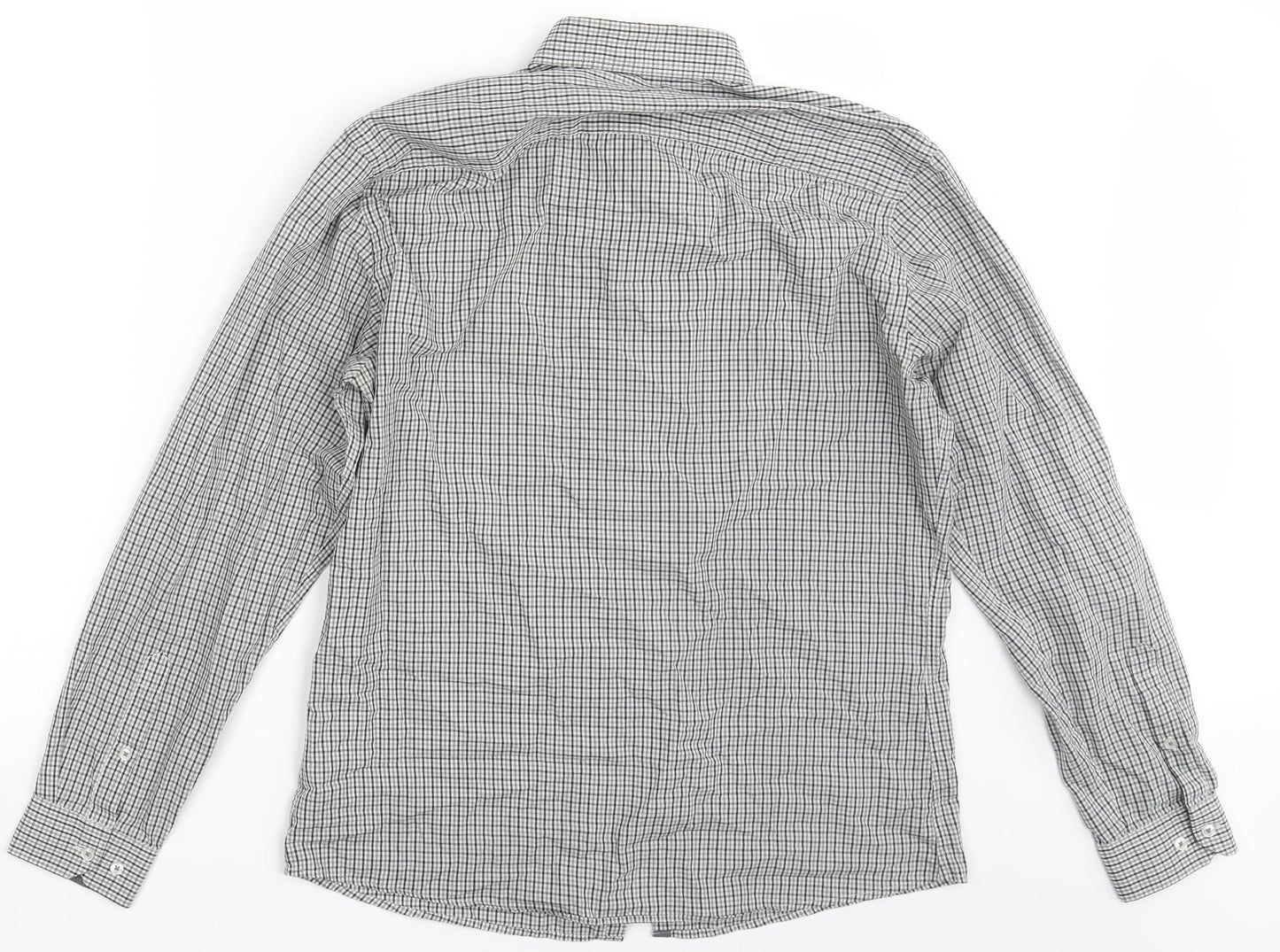 Cedar Wood State Mens White Check   Button-Up Size 15.5