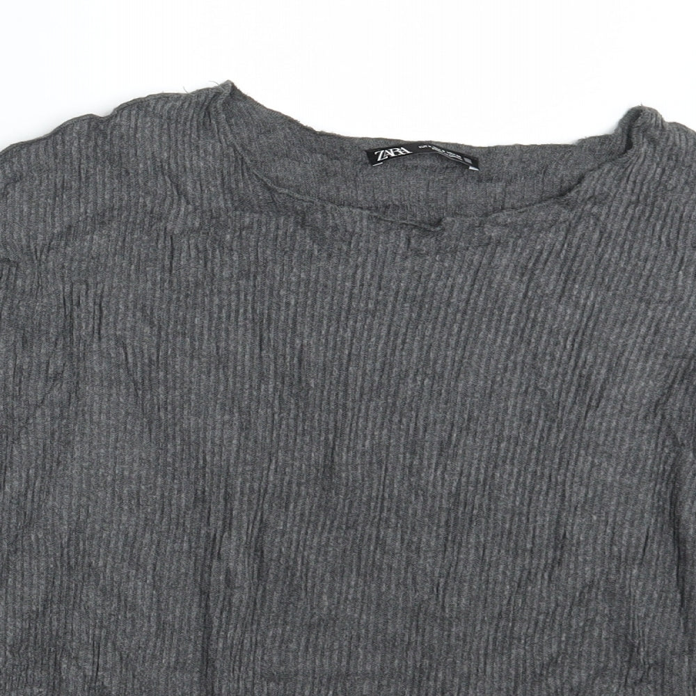 Zara Womens Grey   Pullover Jumper Size S
