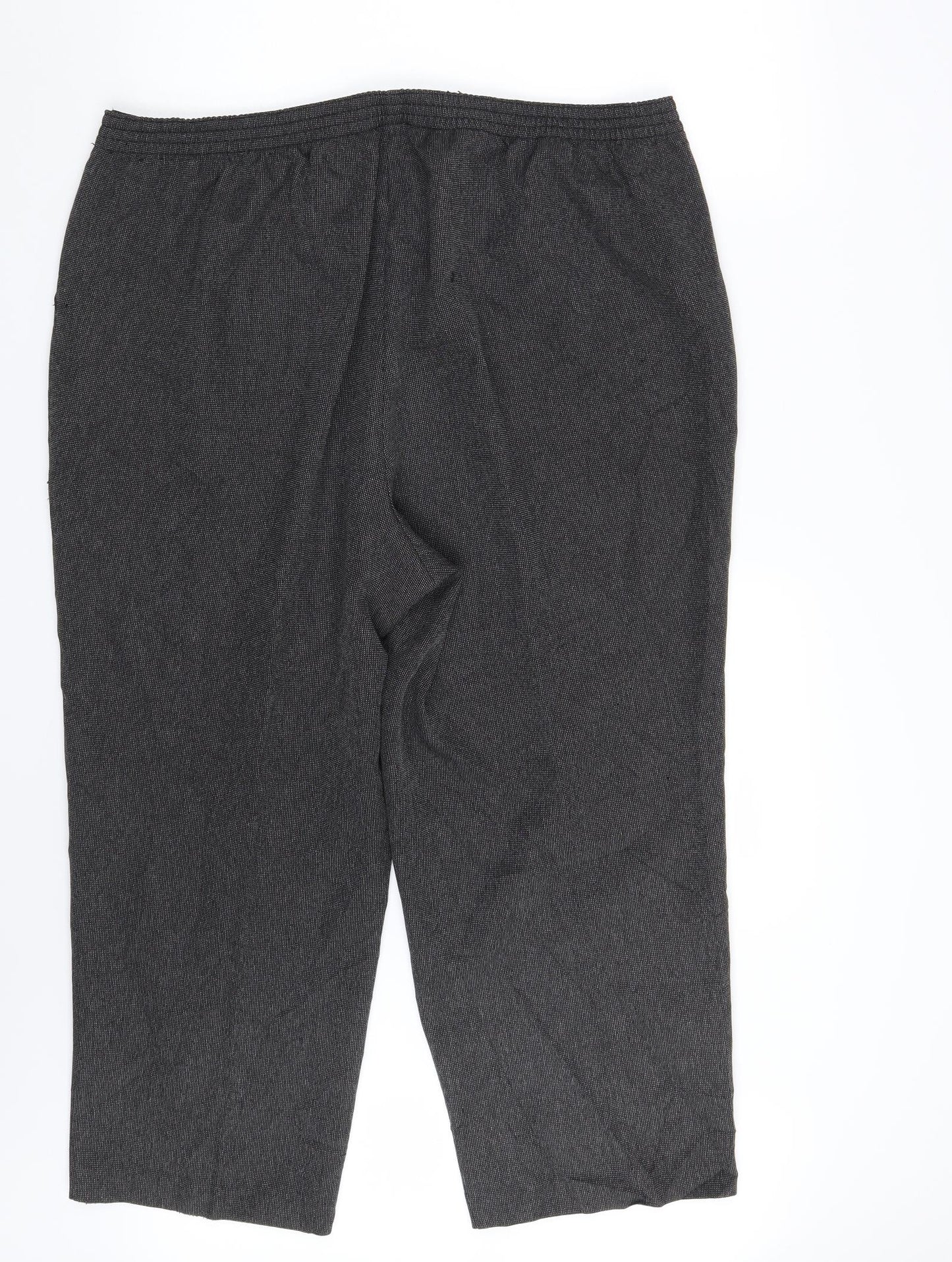 BM Collection Womens Grey   Capri Trousers Size 20 L24 in