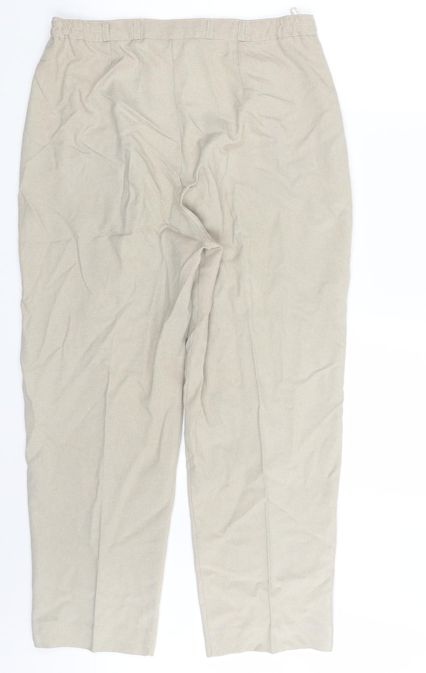 Janique Womens Beige   Chino Trousers Size 14 L26 in