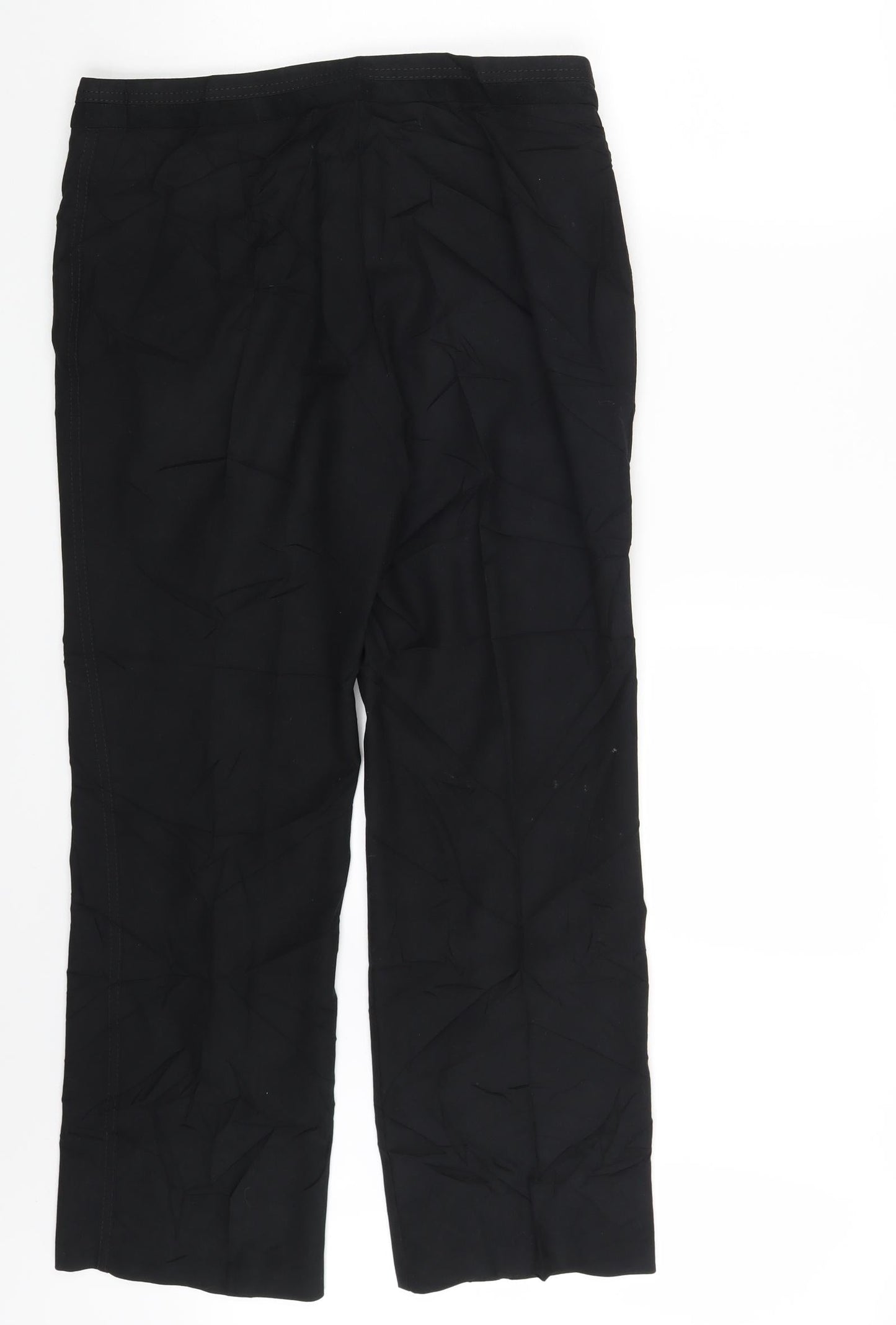 M&S Womens Black   Dress Pants Trousers Size 14 L28 in
