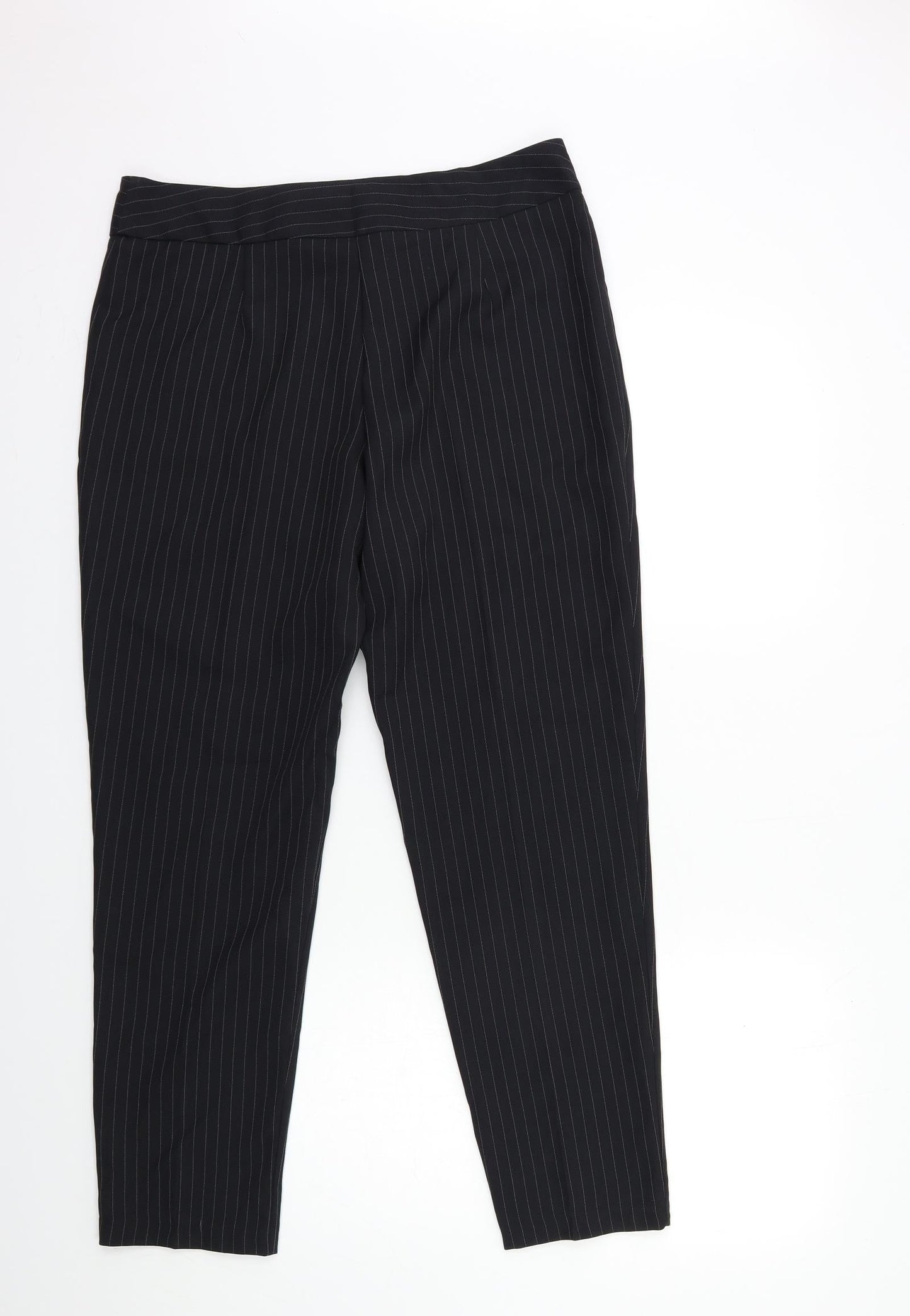 George Womens Black Striped  Trousers  Size 30 in L28 in