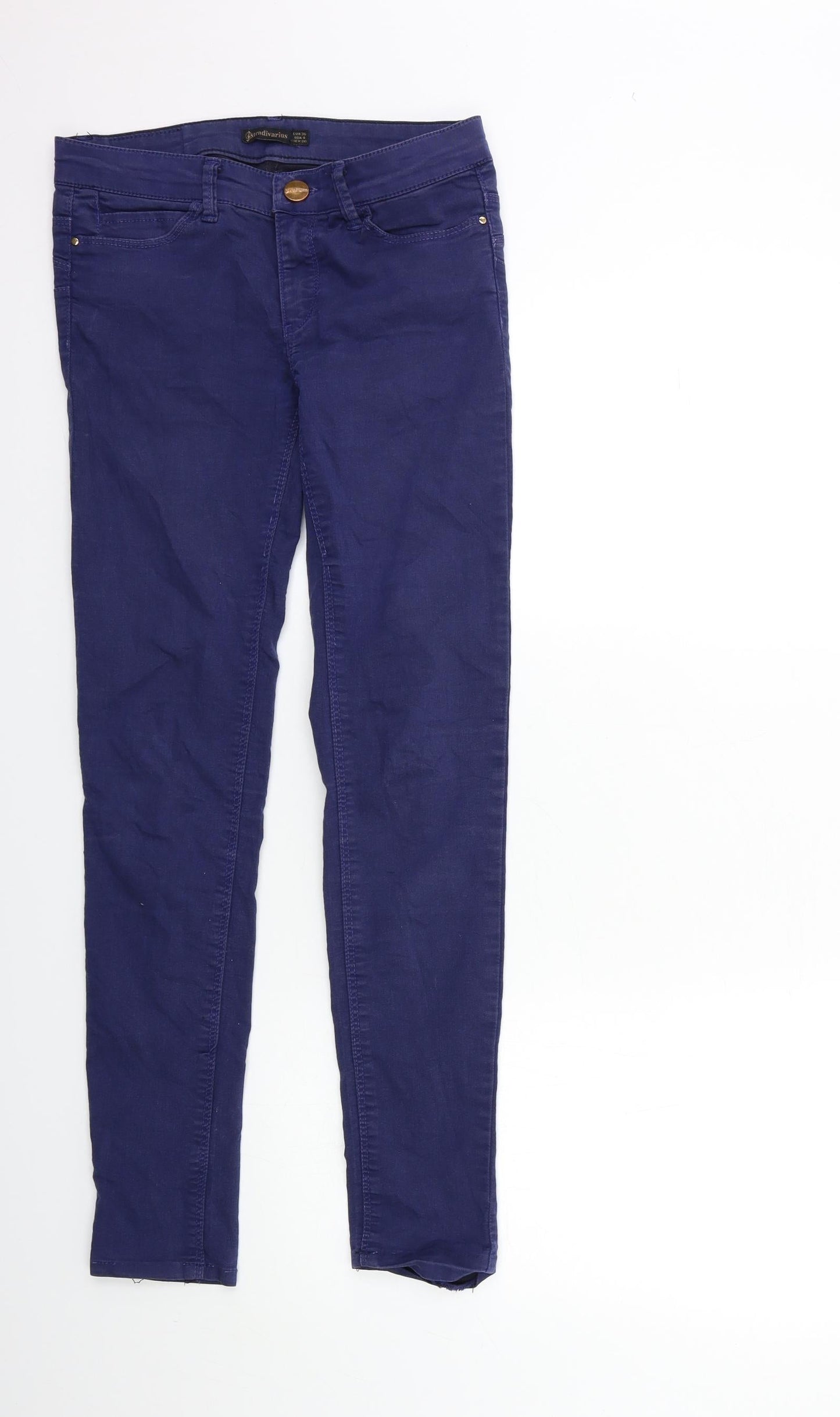 Stradivarius Womens Blue  Denim Skinny Jeans Size 8 L29 in