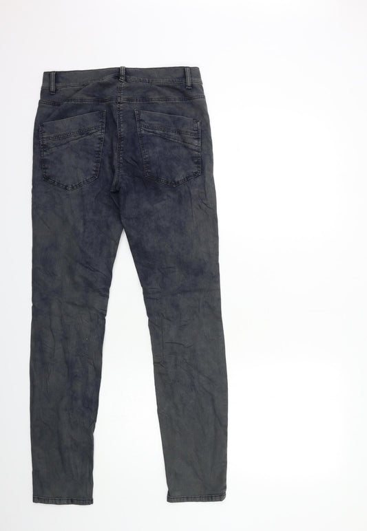 Preworn Womens Green  Denim Skinny Jeans Size 28 in L30 in - Acid wash