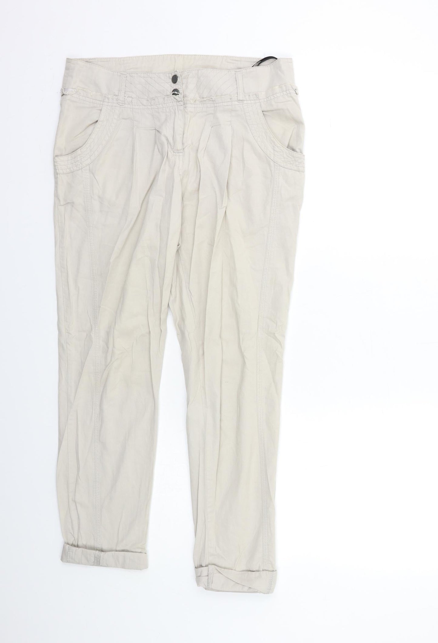 Dorothy Perkins Womens Grey   Cargo Trousers Size 8 L24 in