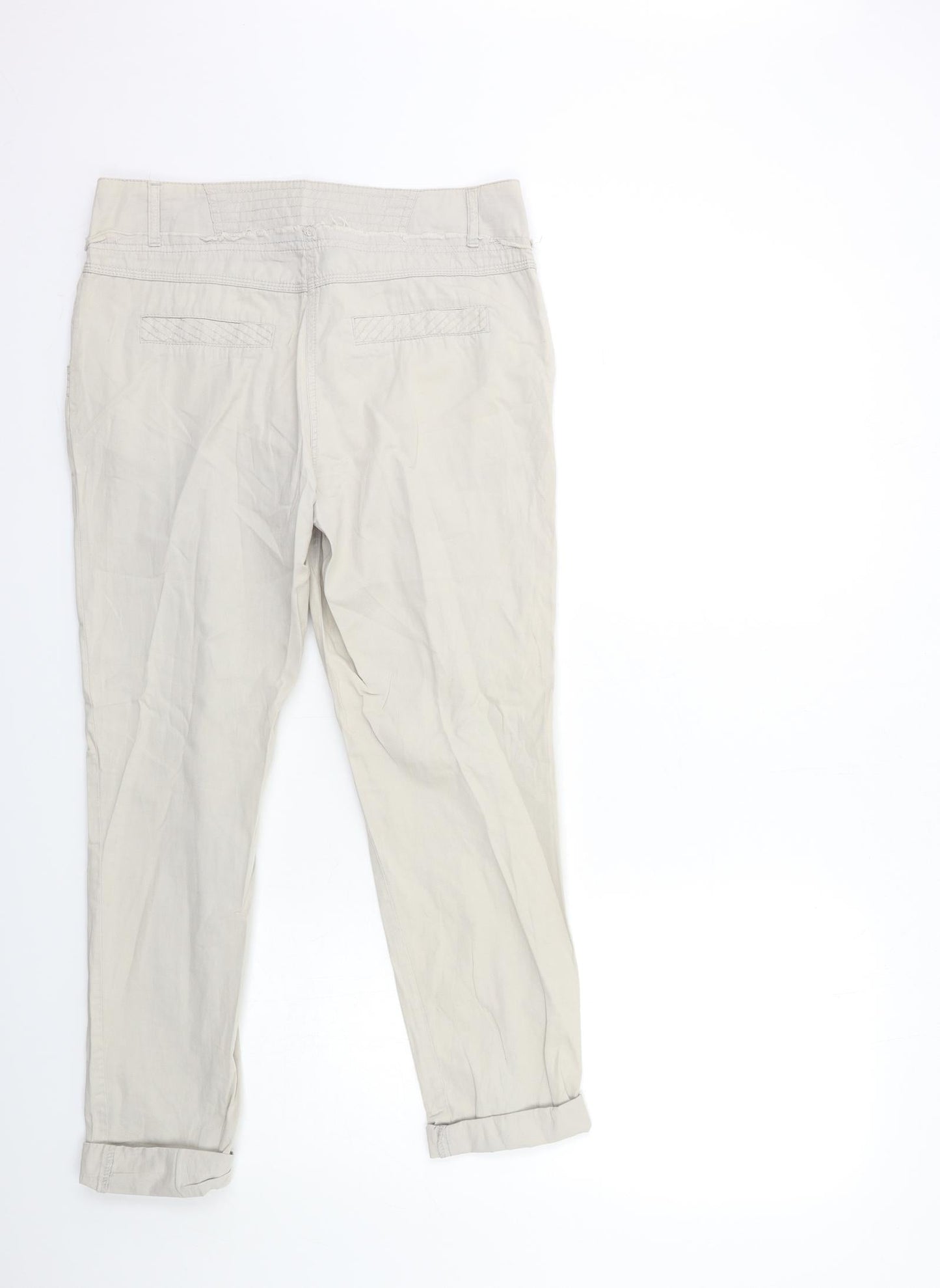 Dorothy Perkins Womens Grey   Cargo Trousers Size 8 L24 in