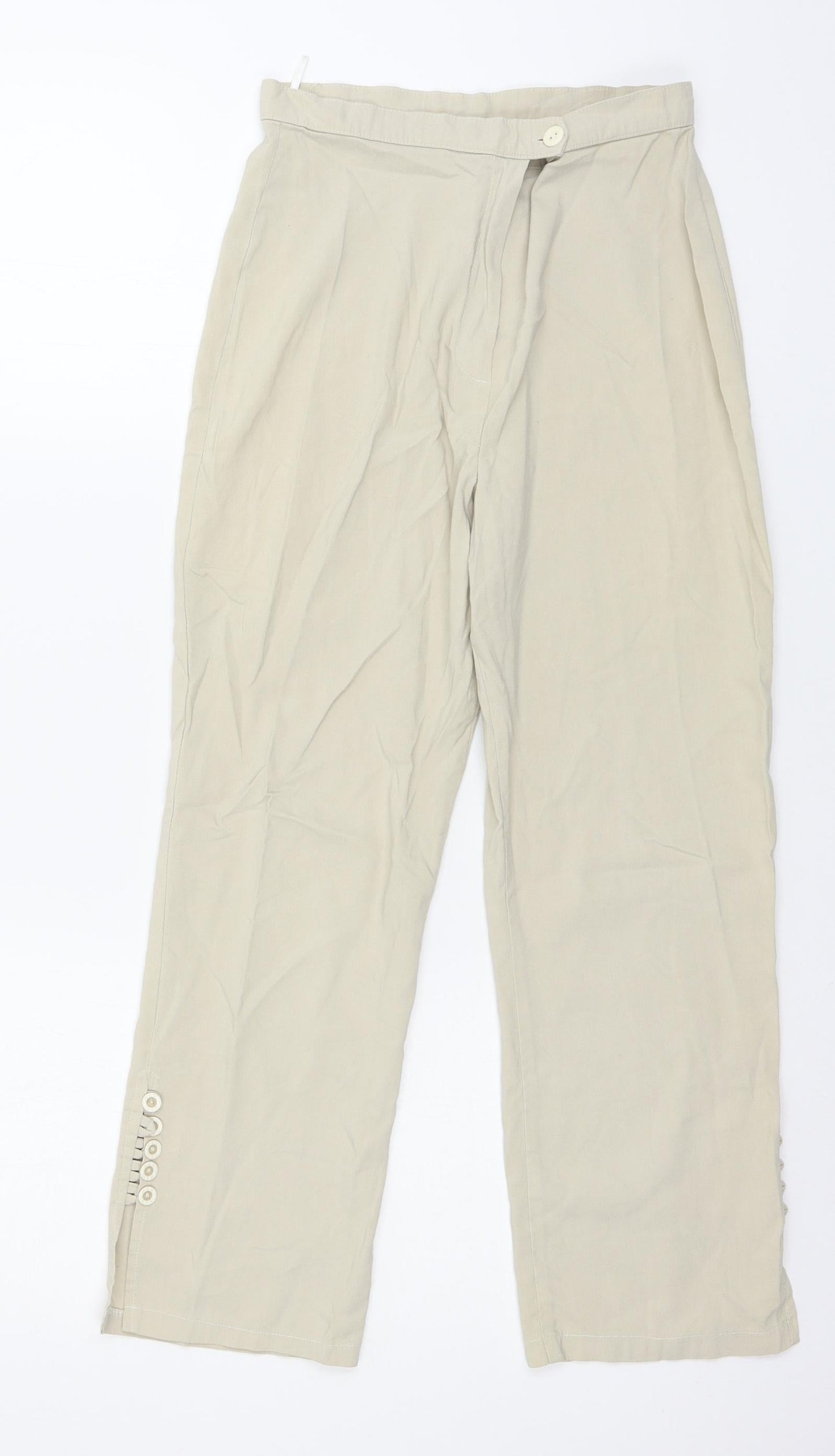 Kirtay Womens Ivory   Trousers  Size 10 L23 in