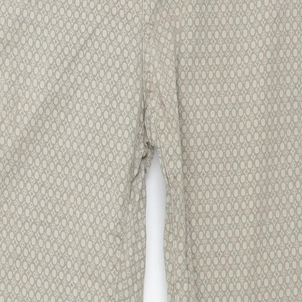 Preworn Womens Green Geometric  Trousers  Size 32 in L28 in
