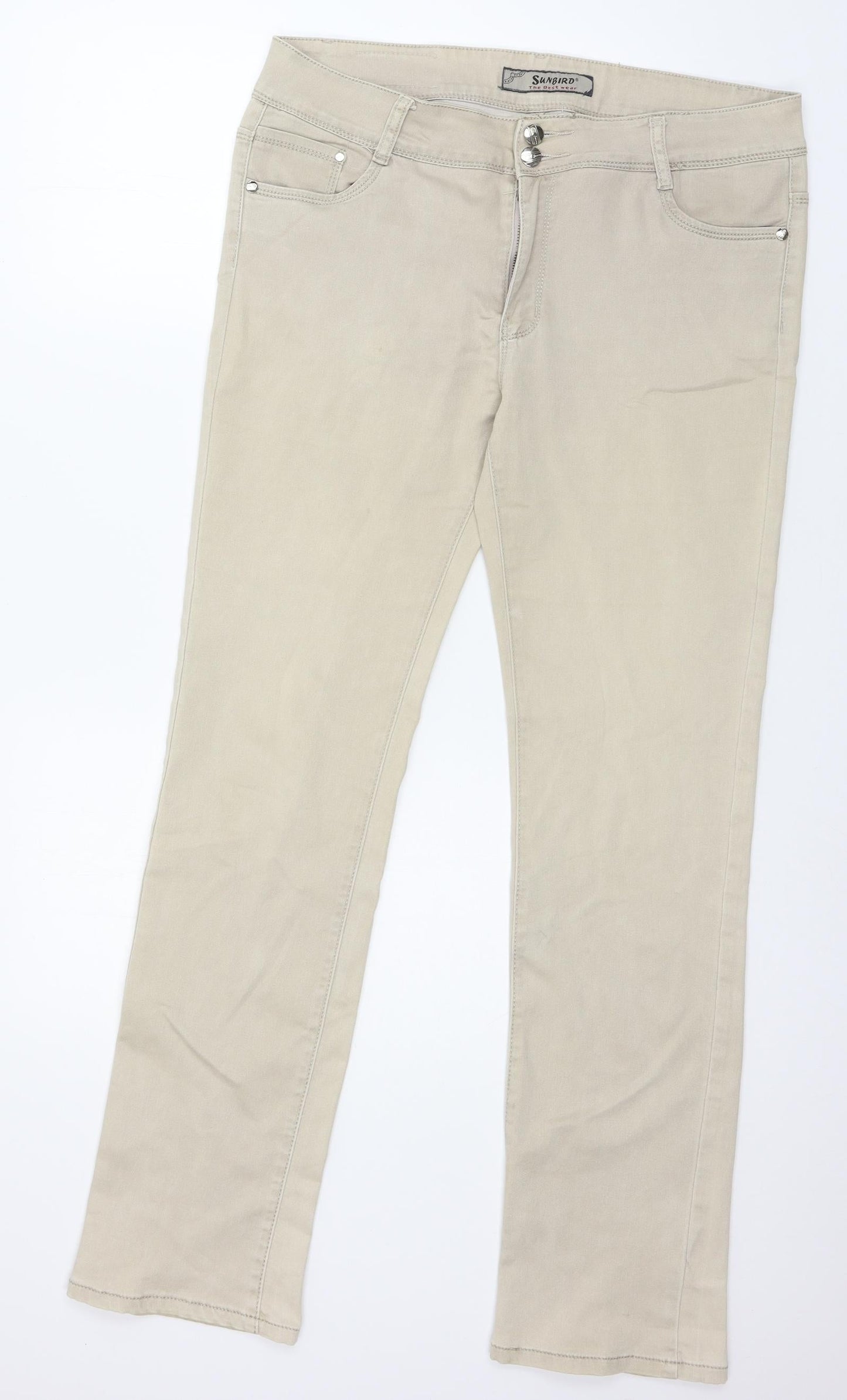 Sunbird Womens Beige   Trousers  Size 36 in L31 in