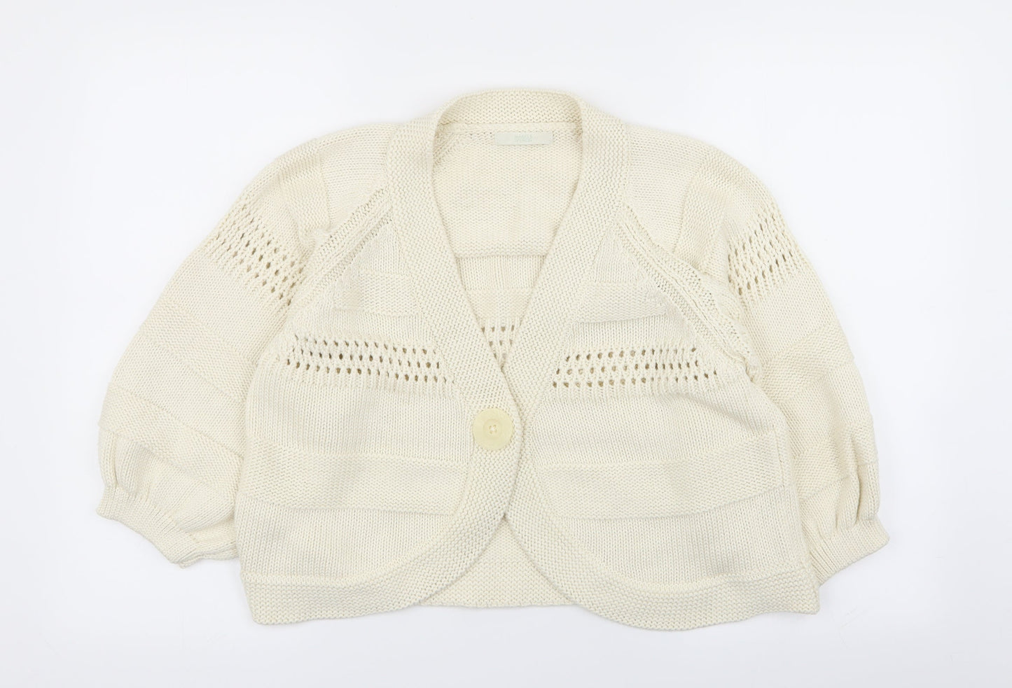 M&S Womens Ivory   Cardigan Jumper Size 18