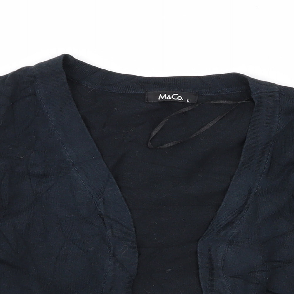 M&Co Womens Blue   Cardigan Jumper Size S