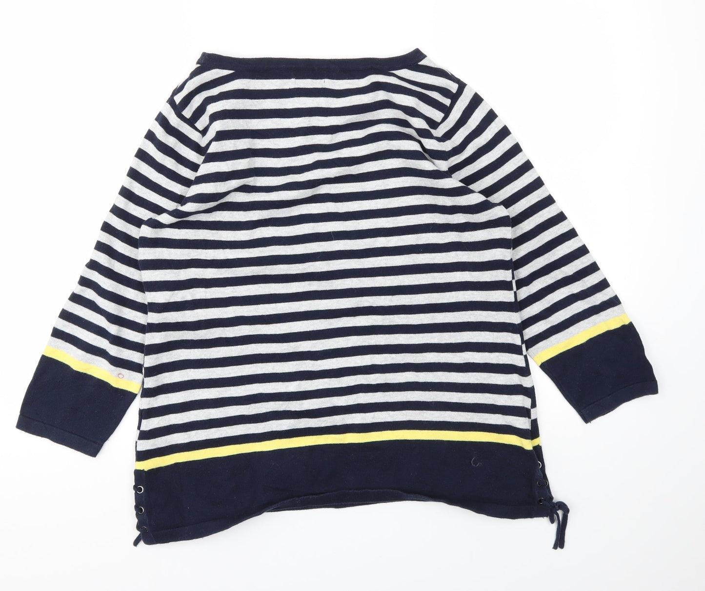 Kenar Womens Blue Polka Dot  Pullover Jumper Size L