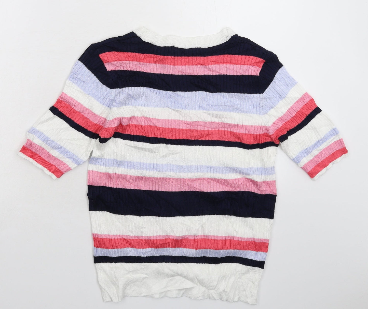 Marks and Spencer Womens Multicoloured Striped Knit Pullover Jumper Size 12