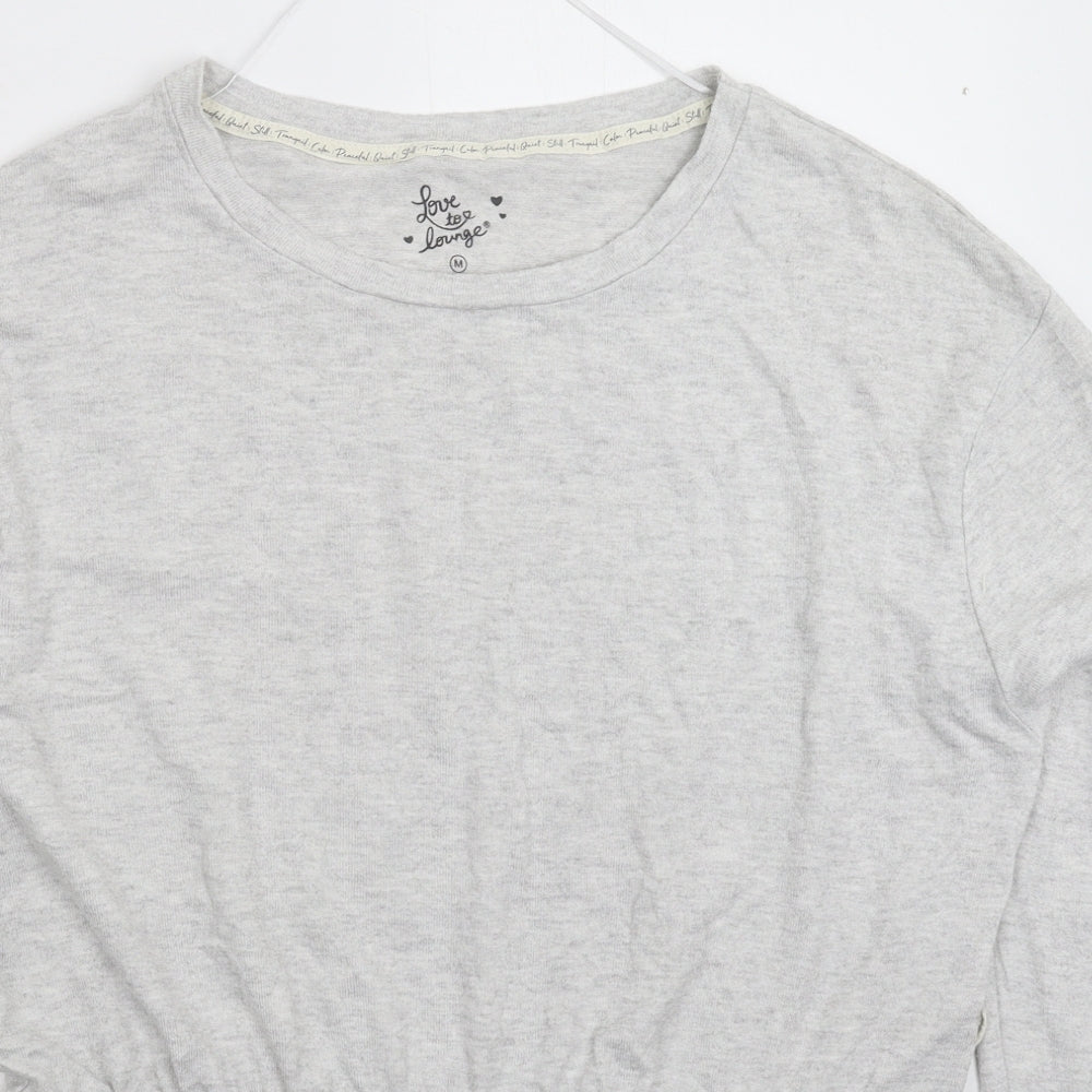 Primark Womens Grey Solid  Top Pyjama Top Size 14