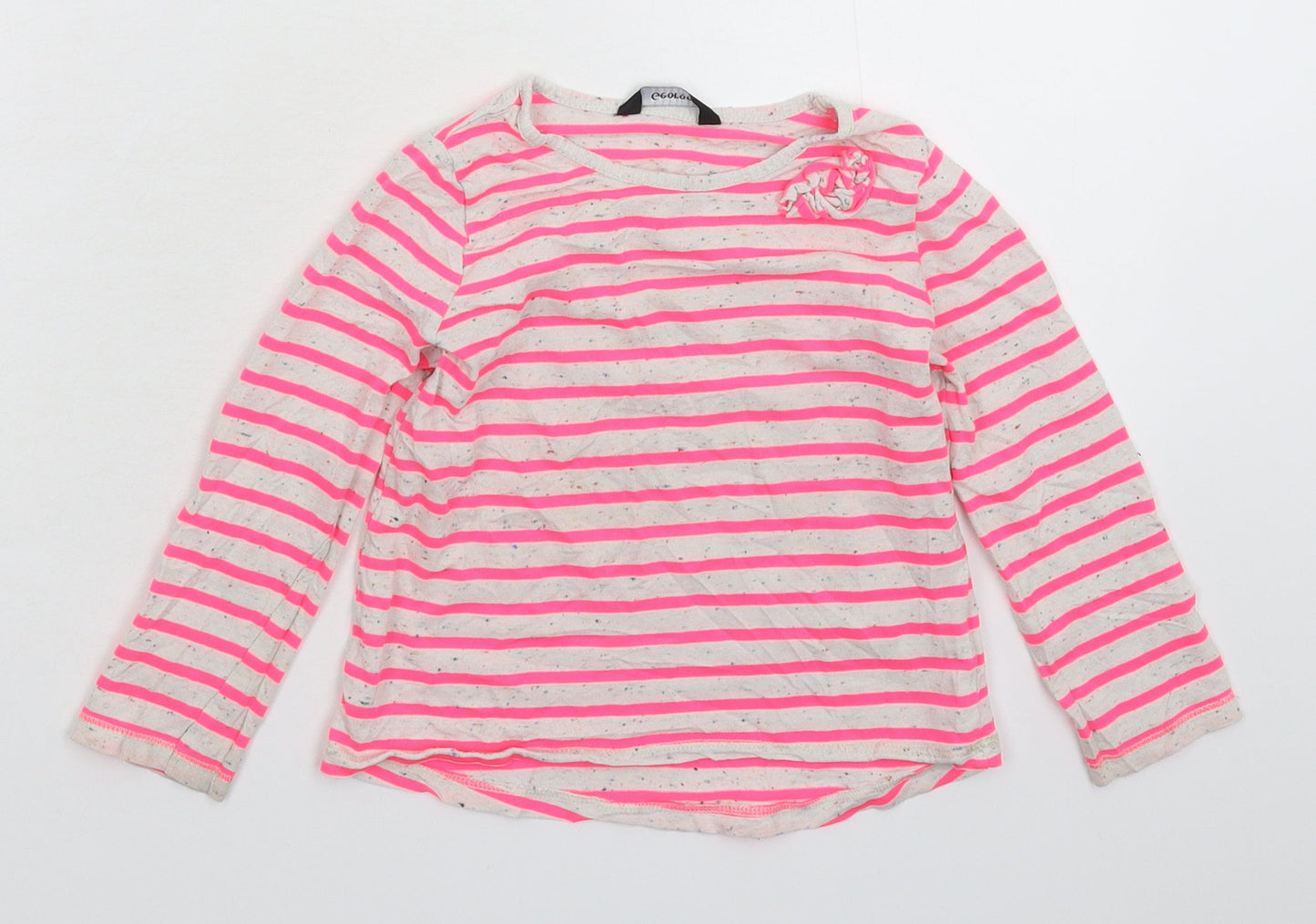 George Girls Multicoloured Striped  Basic T-Shirt Size 3-4 Years