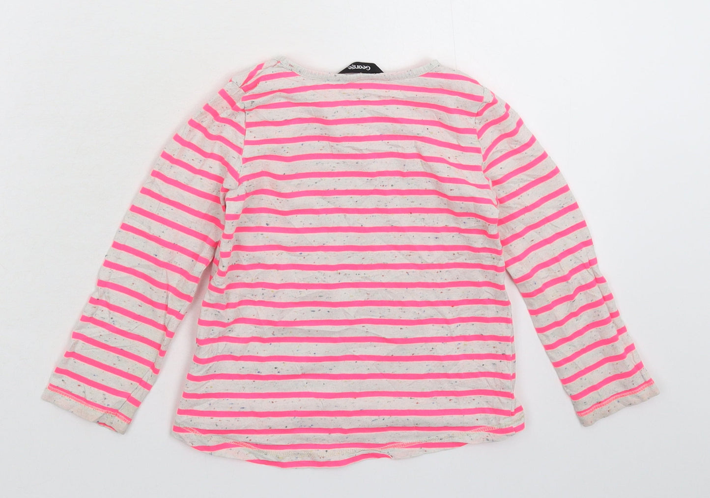 George Girls Multicoloured Striped  Basic T-Shirt Size 3-4 Years