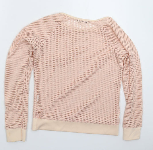 Lustre Womens Beige   Basic T-Shirt Size 8