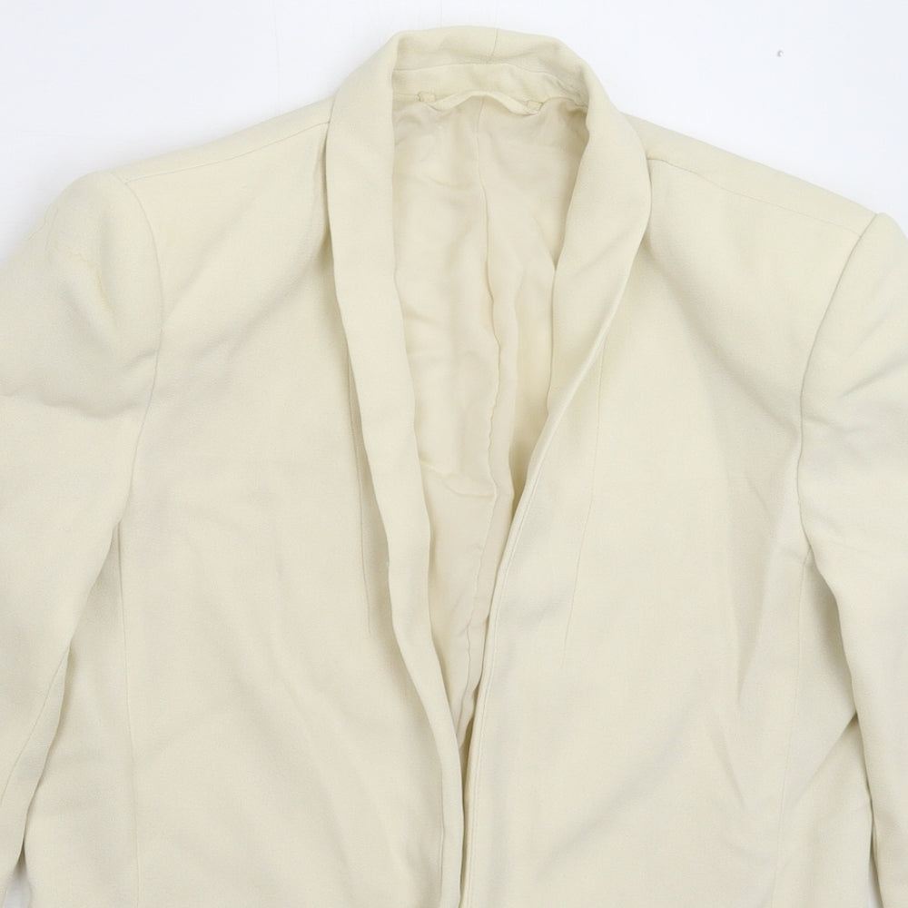 Preworn Womens Beige   Jacket Blazer Size M