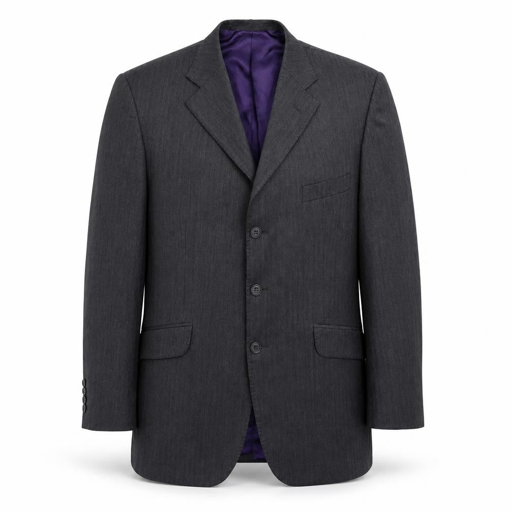 Marks and Spencer Mens Grey Striped  Jacket Suit Jacket Size 40