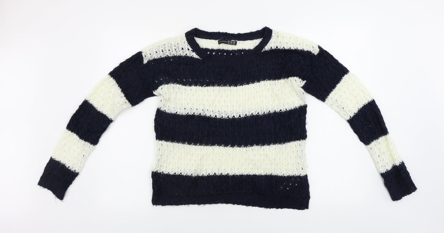 Atmosphere  Womens Beige Striped  Pullover Jumper Size 10