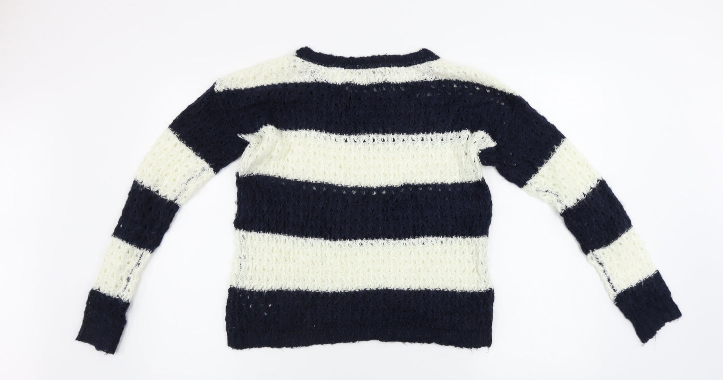 Atmosphere  Womens Beige Striped  Pullover Jumper Size 10