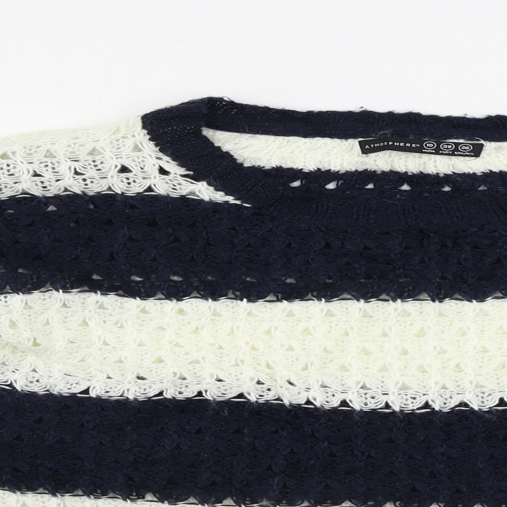 Atmosphere  Womens Beige Striped  Pullover Jumper Size 10