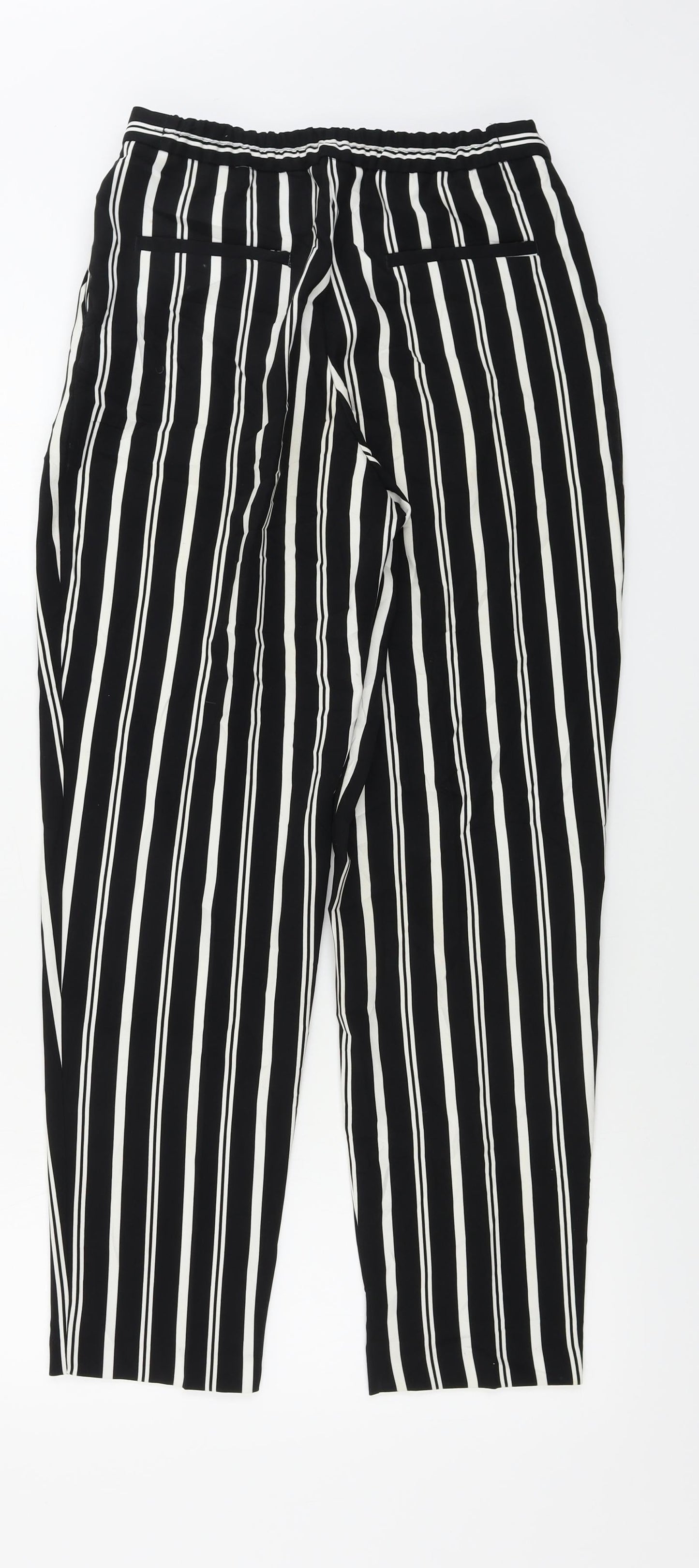 Monki Womens Black Striped  Trousers  Size 8 L27 in