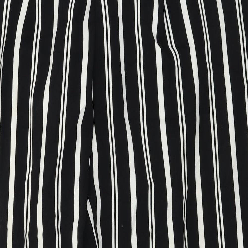 Monki Womens Black Striped  Trousers  Size 8 L27 in