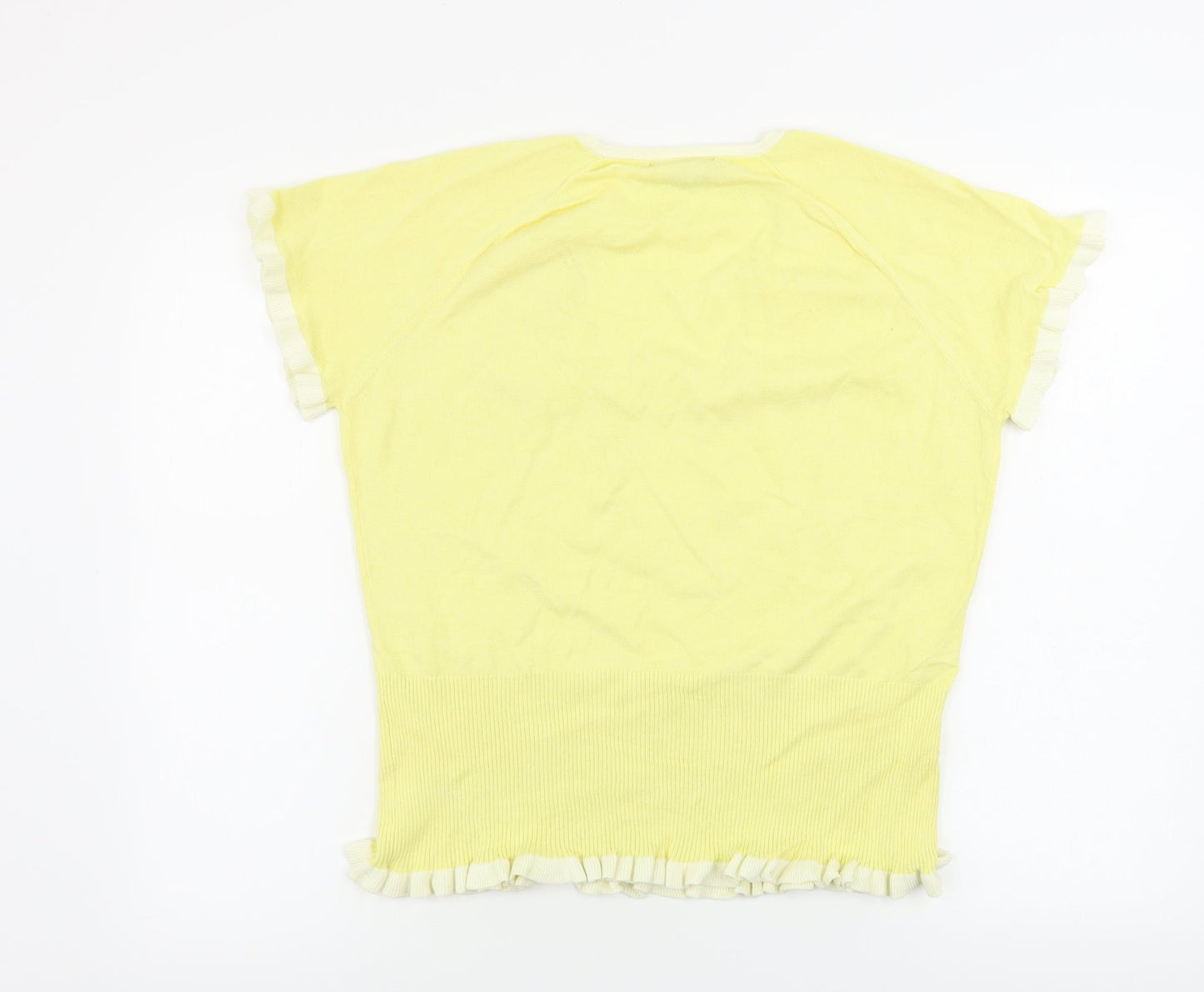 NEXT  Womens Yellow Herringbone  Pullover Jumper Size 18