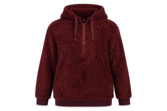 Preworn  Womens Red   Henley Hoodie Size M